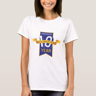 Camiseta Celebração do Ano de 10º Aniversário