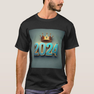 Camiseta Celebração do Ano Novo 2024 - Feliz Design de 2024