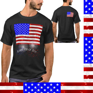 Camiseta Celebração do Dia 4 de Julho - Bandeira dos EUA