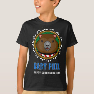 Camiseta Celebração do Dia da Marmota Fofa Primavera Invern