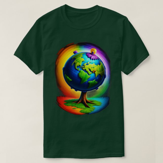 Camiseta Celebração do Dia da Terra (Frente do Design)