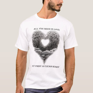 CAMISETA CELEBRAÇÃO DO DIA DE SAN VALANTIN. CLEAN HEART