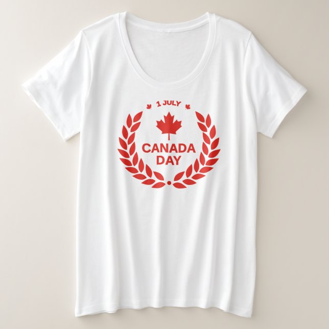 Camiseta Celebração do Dia do Canadá-24658 (Frente do Design)