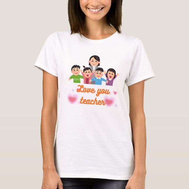 Camiseta Celebração do Dia do Professor na Sala de Aula (Frente)