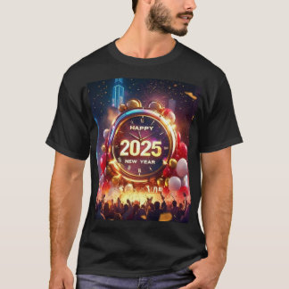 Camiseta Celebração do feliz ano novo 2025
