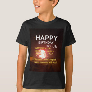 Camiseta Celebração do Fireworks com mensagem de agradecime
