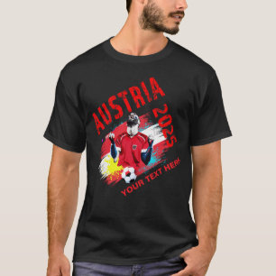 Camiseta Celebração do objetivo do futebol Áustria Bandeira