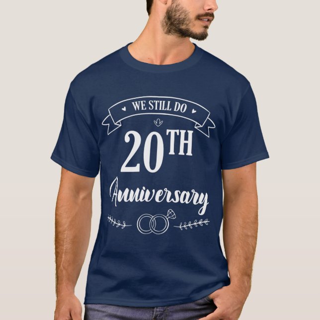 Camiseta Celebração do presente de aniversário de casamento (Frente)
