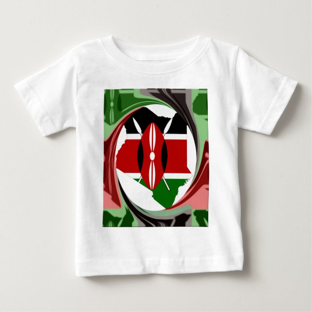 Camiseta Celebração do Quênia - Trabalho de arte de vetor d (Frente)