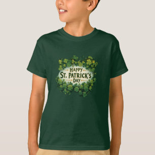 Camiseta Celebração do Trevo Irlandês em Design