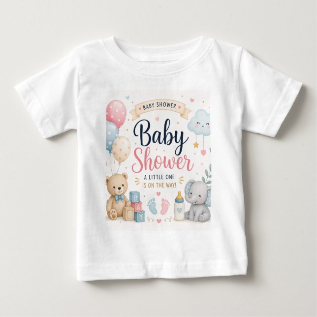 Camiseta Celebração Doce de Chuveiro de Bebê (Frente)