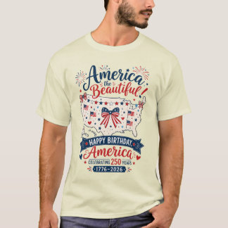 Camiseta Celebração dos 250 anos da América com Laço