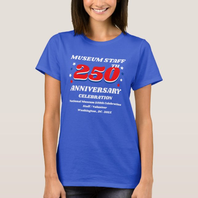 Camiseta Celebração dos 250 Anos da Equipe do Museu (Frente)