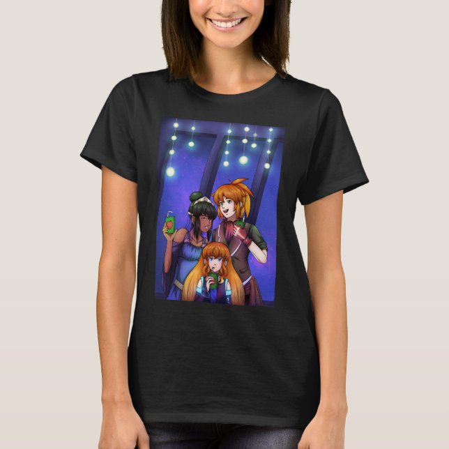 Camiseta Celebração Espacial de Ano Novo (Frente)