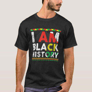 Camiseta Celebração Eu Sou História Negra Mês América Afric