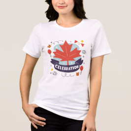 Camiseta Celebração Festiva da Folha de Bordo