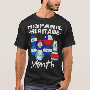 Camiseta Celebração Hispânica Latino Pride Hispânico Herita