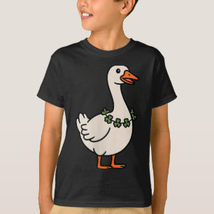Camiseta Celebração Irlandesa do Amuleto do Trevo da Gansa 