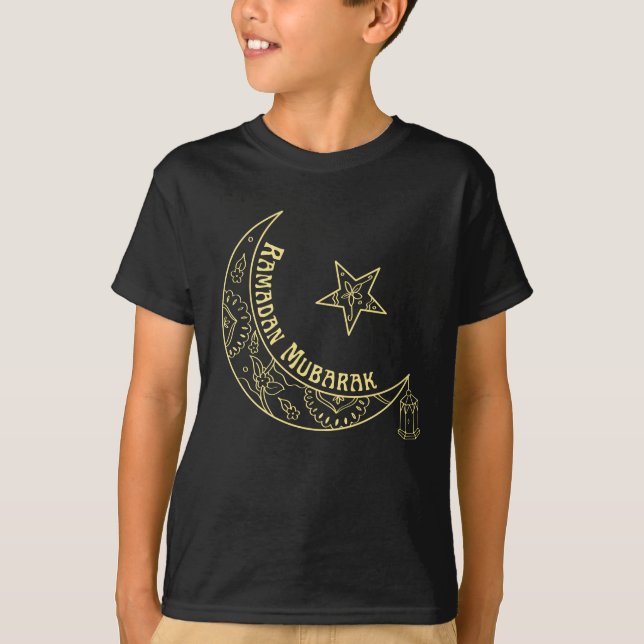 Camiseta Celebração Islâmica de Ramadan Mubarak (Frente)
