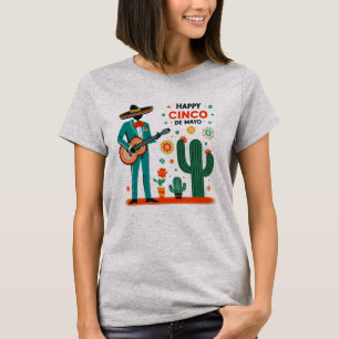 Camiseta Celebração Mariachi – Feliz Cinco de Maio