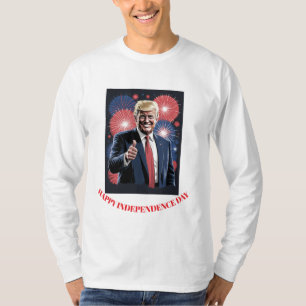 Camiseta Celebração Patriótica de Fogo Donald Trump