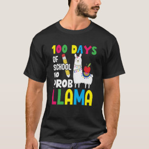 Camiseta Celebrando 100 dias da escola NoProb Lama Teache