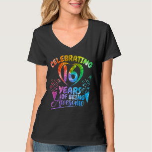 Camiseta Celebrando 16 Anos De Incrível Cos De Aniversário