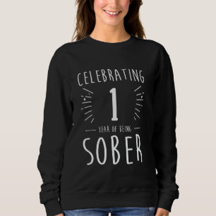 Camiseta Celebrando 1 ano Sober Sobriety Anniversário A R