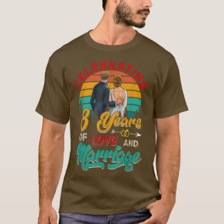 Camiseta Celebrando 8 Anos De Amor E Casamento De Casamento