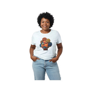 Camiseta Celebrando a Arte Colorida do Quilting