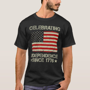 Camiseta Celebrando A Independência Desde 1776 Bandeira Ame