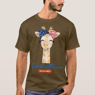 Camiseta Celebrando a Liberdade 4 de julhoGirafa Patriótica