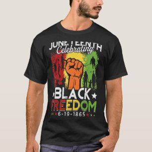Camiseta Celebrando a Liberdade Negra 1865 Bandeira da Amér