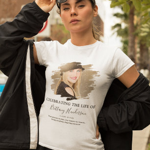 Camiseta Celebrando A Vida De Memorial da Foto