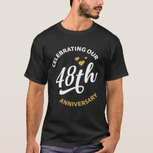 Camiseta Celebrando nossos 48º aniversário de 48 anos
