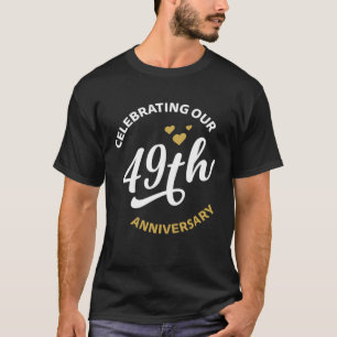 Camiseta Celebrando Nossos 49º Aniversário, 49 Anos
