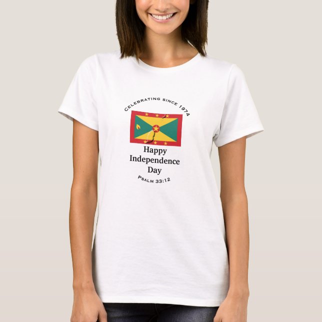 Camiseta Celebrando o Mapa de Sinalizador de INDEPENDÊNCIA  (Frente)