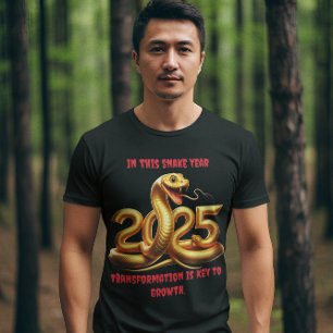 Camiseta Celebrando o vibrante Ano da Cobra em 2025