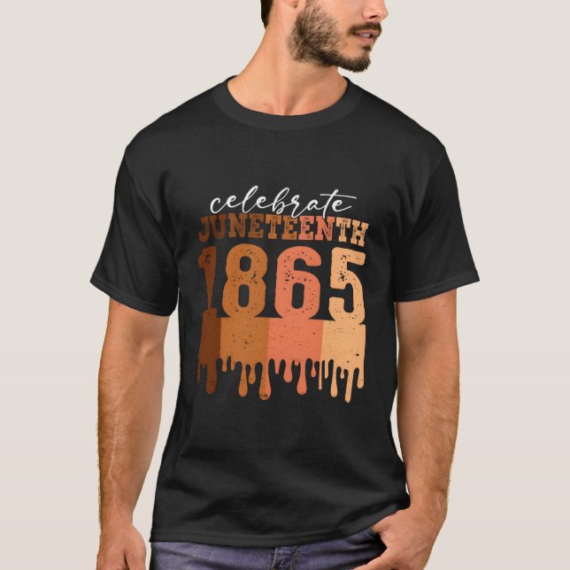 Camiseta Celebrar 18 de junho de 1865 Afro-Americano (Frente)