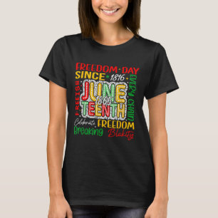 Camiseta Celebrar 18 de junho de 1865 Goma Laca Afro-Americ