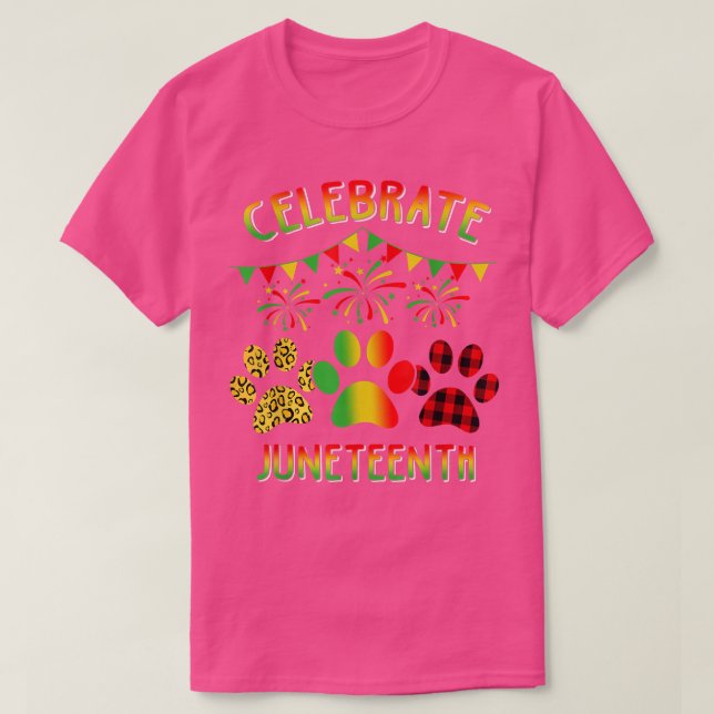 Camiseta Celebrar 19 de junho de 1865, Paw Indepe (Frente do Design)