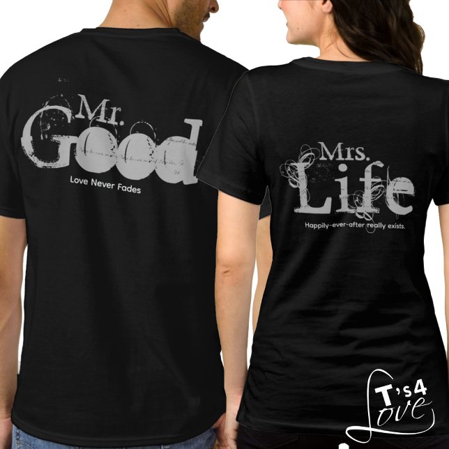 Camiseta Celebrar a Boa Vida: Sr. e Sra. Casais (✨ Mr & Mrs Living the Good Life! Customizable and stylish for any couple. (sold separately.))