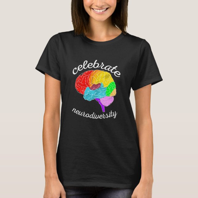 Camiseta Celebrar a consciencialização sobre a diversidade  (Frente)