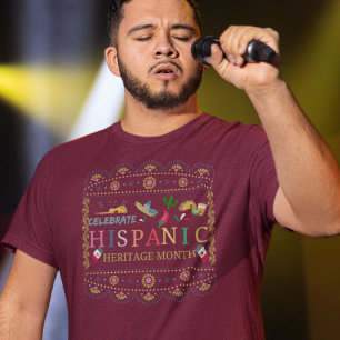 Camiseta Celebrar a Design do Mês do Patrimônio Hispânico