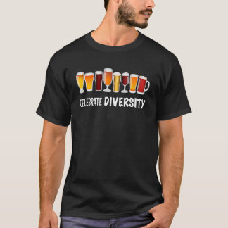 Camiseta Celebrar a Diversidade de roupas de cerveja para e