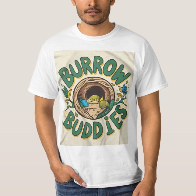 Camiseta Celebrar a equipe subterrânea "Burrow Buddies" (Frente)