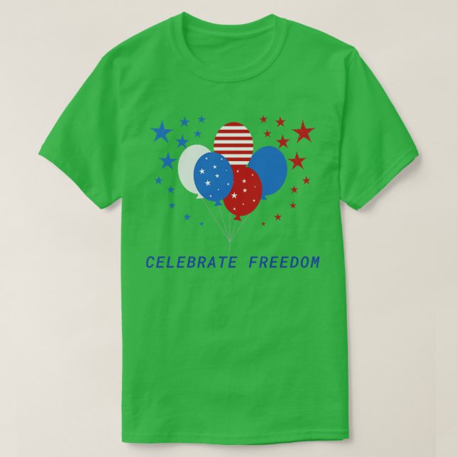 Camiseta Celebrar a liberdade (Frente do Design)