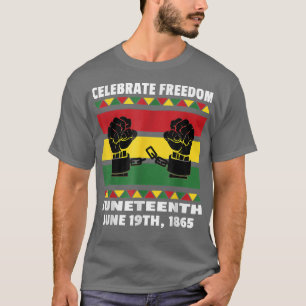 Camiseta Celebrar a Liberdade Negra 19 de junho de 1865