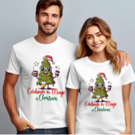 Camiseta Celebrar a magia da Árvore de Natal