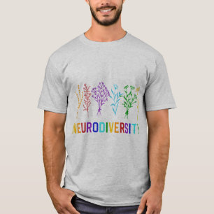 Camiseta Celebrar a Neurodiversidade com este arco-íris de